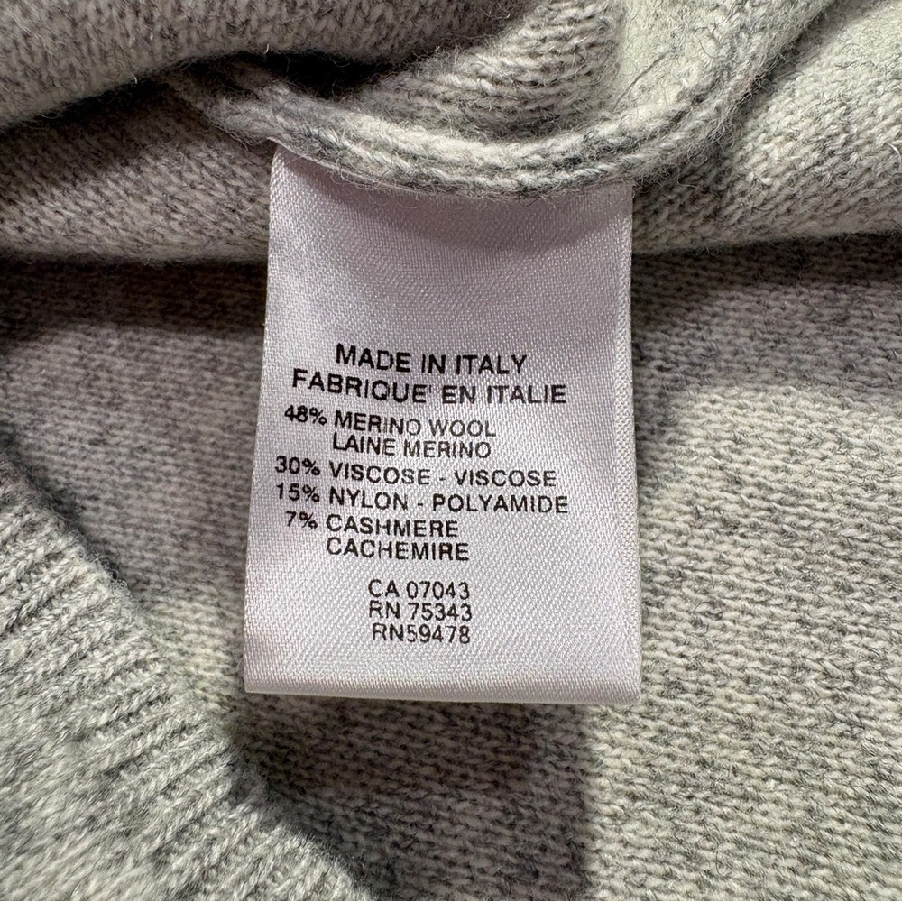 Bianco & Blu Italy Merino Wool/Cashmere Blend Sweater Size Medium - Picture 7 of 8